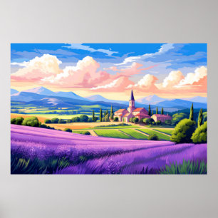 Landschaft Panoramablick Prairie Landschaft Natur Poster