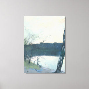 Landschaft (Pastell auf Leinwand) Leinwanddruck