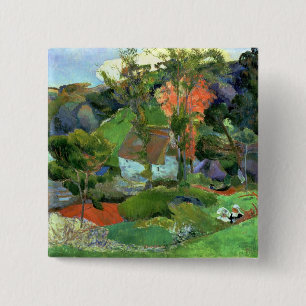 Landschaft Paul Gauguins   bei Pont Aven, 1888 Button