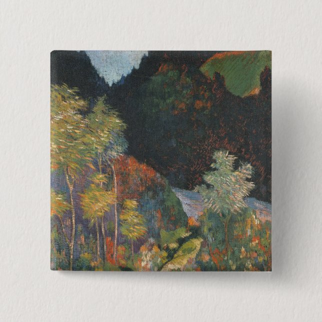 Landschaft Paul Gauguins | Button (Vorderseite)