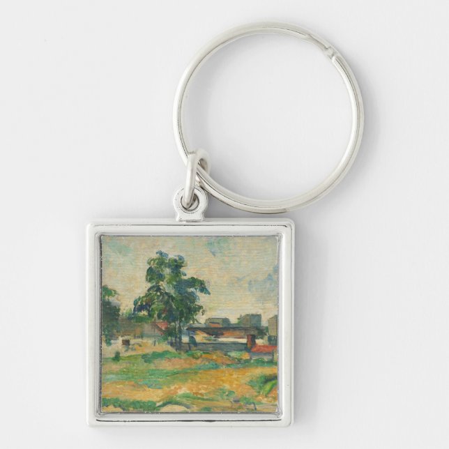 Landschaft Pauls Cezanne | nahe Paris, C. 1876 (Öl Schlüsselanhänger (Vorne)