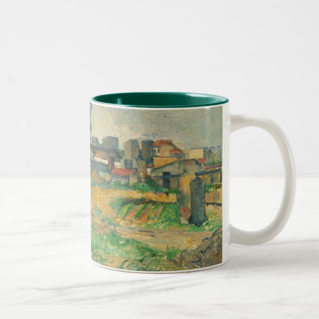 Landschaft Pauls Cezanne | nahe Paris, C. 1876 (Öl Zweifarbige Tasse (Rechts)