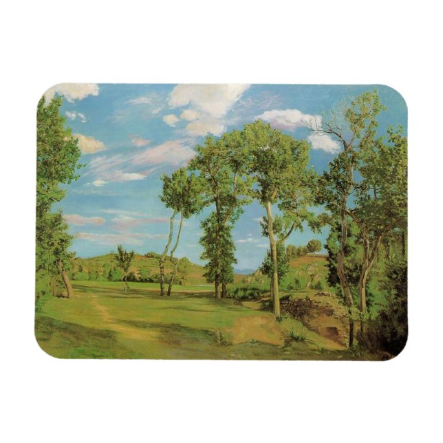 Landschaft Paysage Frederic Bazille Impressionist Magnet (Horizontal)
