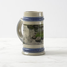 Landschaft & Pool Grau/Blau 22 oz Stein
