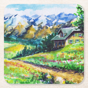 Landschaft Rechteckiger Pappuntersetzer