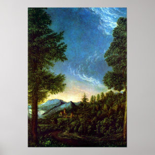 Landschaft Regensburg Albrecht Altdorfer Donau Poster