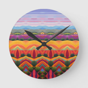 Landschaft Runde Wanduhr