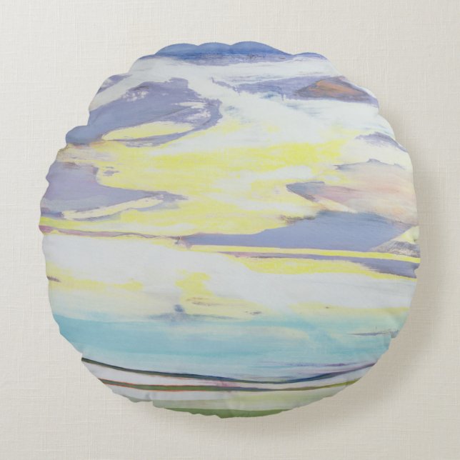 Landschaft Rundes Kissen (Vorderseite)