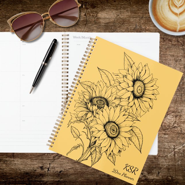 Landschaft Sonnenblumen Illustration Planer (Von Creator hochgeladen)