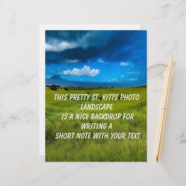 Landschaft St. Kitts Briefbogen (Vorderseite/Rückseite Beispiel)