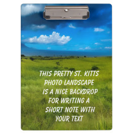 Landschaft St. Kitts Klemmbrett