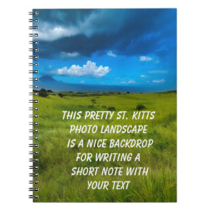 Landschaft St. Kitts Notizblock