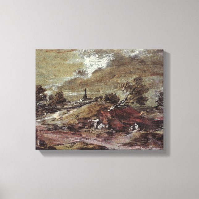 Landschaft: Sturmeffekt, 18. Jahrhundert Leinwanddruck (Vorderseite)