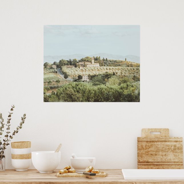 Landschaft Toskana Soft Colors Poster (Küche)