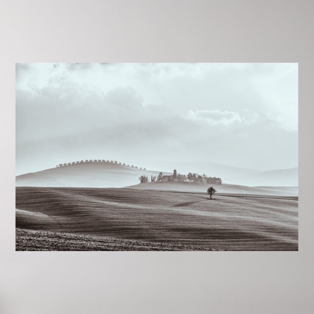 Landschaft Toskana Soft Colors Poster (Vorne)