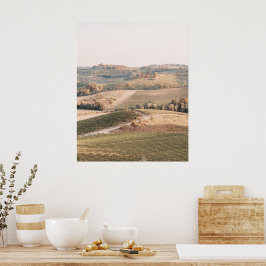 Landschaft Toskana Soft Colors Poster