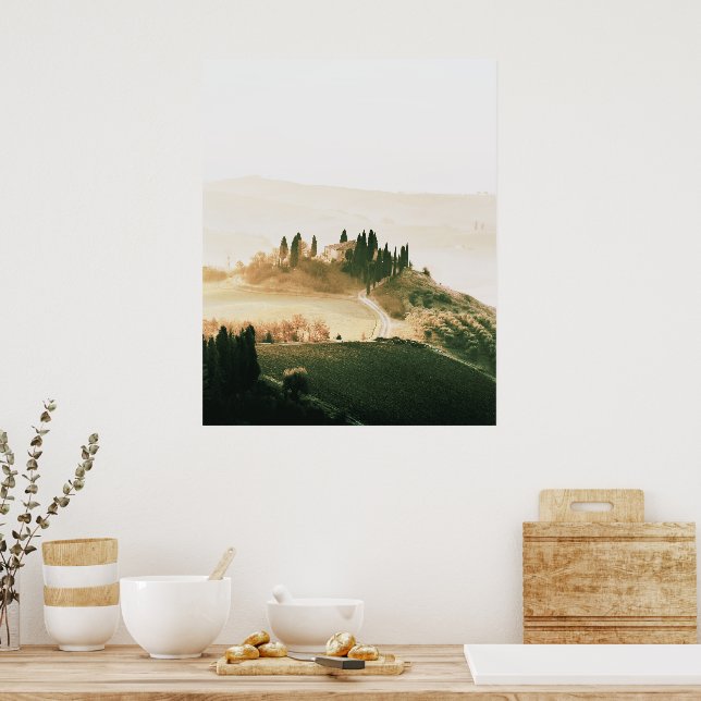Landschaft Toskana Soft Colors Poster (Küche)