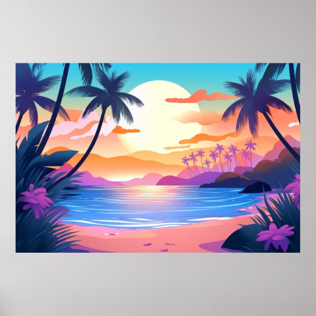 Landschaft Tropical Beach Landschaft Poster (Vorne)