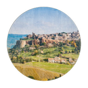Landschaft über Orvieto Schneidebrett