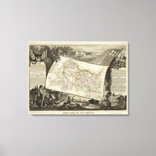Landschaft und Städte Leinwanddruck (Vorderseite)