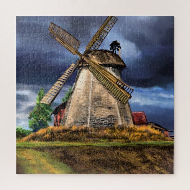 Landschaft und Wetter in den Niederlanden Puzzle (Vertikal)