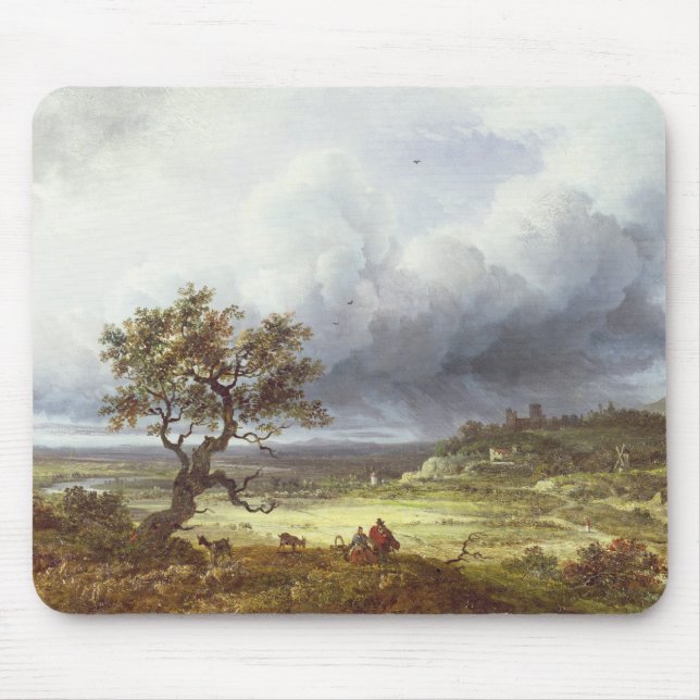 Landschaft unter einem stürmischen Himmel Mousepad (Vorne)