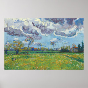 Landschaft unter einem stürmischen Himmel Vincent  Poster