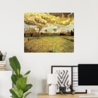 Landschaft unter einem stürmischen Himmel von Vinc