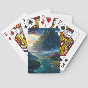 Landschaft Vier Spielkarten