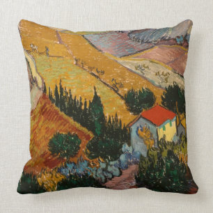 Landschaft Vincent van Goghs   mit Haus u. Kissen