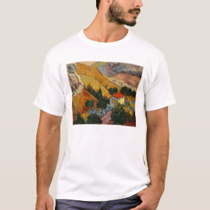 Landschaft Vincent van Goghs mit Haus u. T-Shirt
