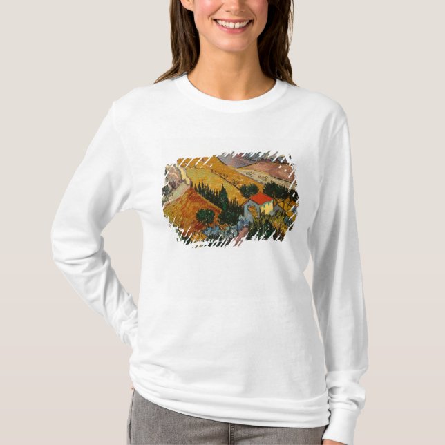 Landschaft Vincent van Goghs | mit Haus u. T-Shirt (Vorderseite)