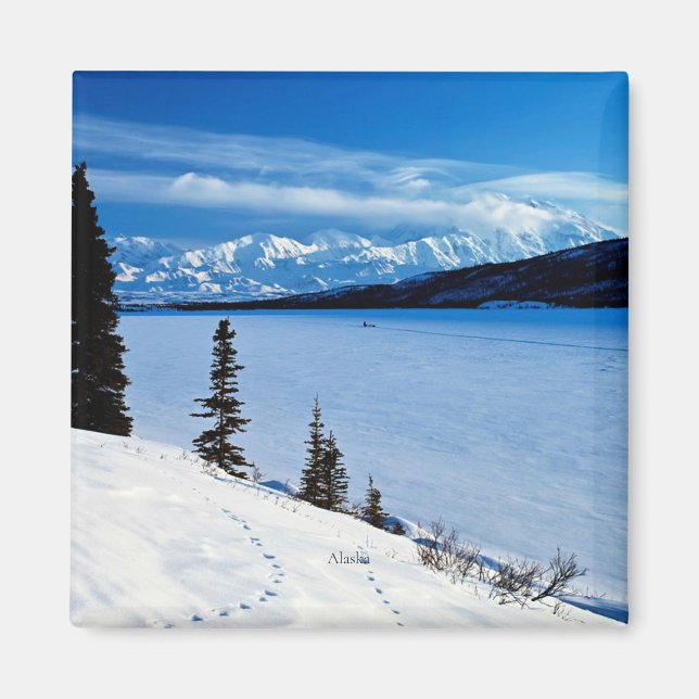 Landschaft von Alaskan, gekennzeichnet, Magnet (Vorne)