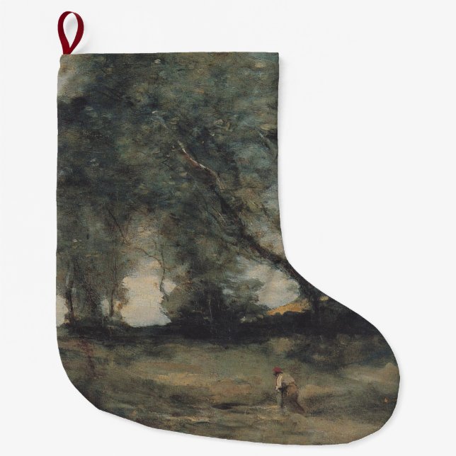 Landschaft (von Camille Corot) Großer Weihnachtsstrumpf (Vorderseite)