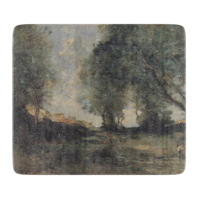 Landschaft (von Camille Corot) Schneidebrett (Vorderseite)