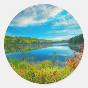 Landschaft von Costello Lake Runder Aufkleber