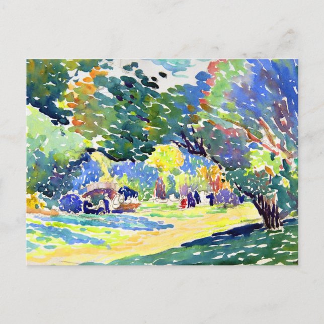 Landschaft von Henri Edmond Cross Postkarte (Vorderseite)