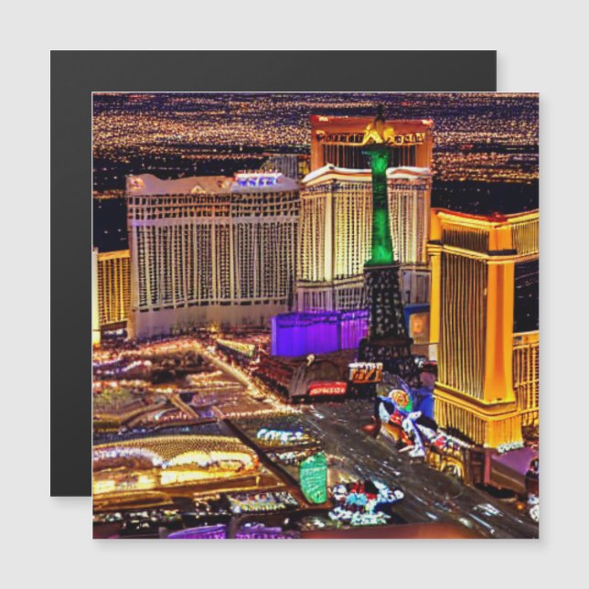 Landschaft von Las Vegas in Nevada Magnetkarte (Vorne/Hinten)