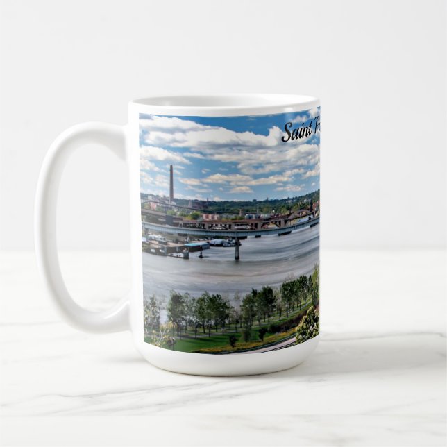 Landschaft von Saint Paul, Minnesota Kaffeetasse (Links)