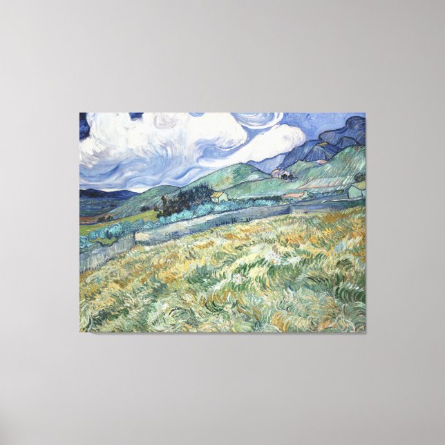 Landschaft von Saint-Remy von Vincent van Gogh Leinwanddruck (Vorderseite)