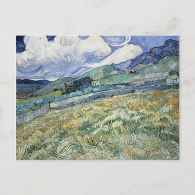 Landschaft von Saint-Remy von Vincent Van Gogh Postkarte (Vorderseite)