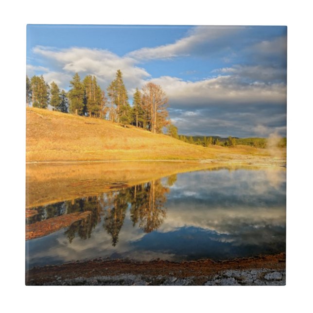 Landschaft von Yellowstone Fliese (Vorderseite)
