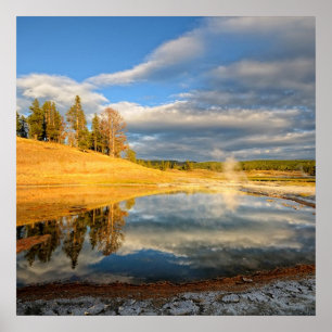 Landschaft von Yellowstone Poster