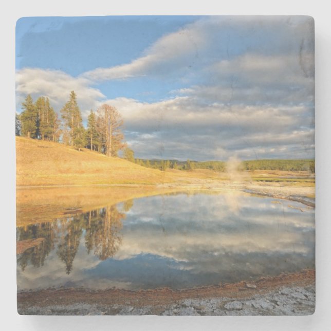 Landschaft von Yellowstone Steinuntersetzer (Vorderseite)