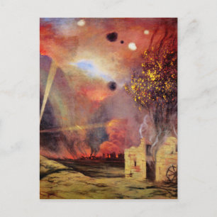 Landschaft vor Ruinen und Bränden von Felix Vallot Postkarte