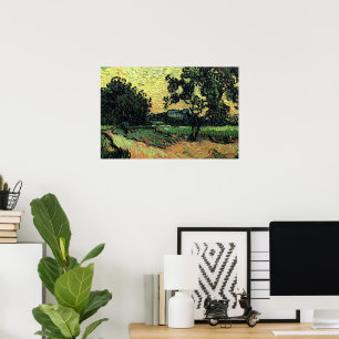 Landschaft w Schloss Auvers von Vincent van Gogh Poster
