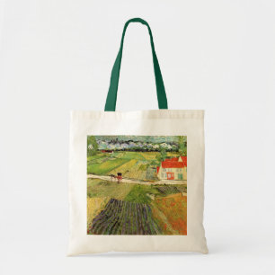 Landschaft, Wagen und Zug von Vincent van Gogh Tragetasche