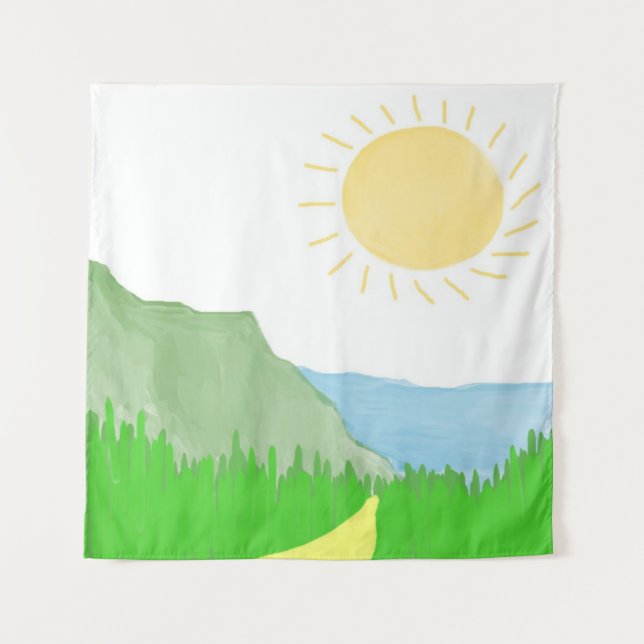 Landschaft Wandteppich (Vorderseite)