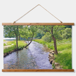 Landschaft Wandteppich Mit Holzrahmen