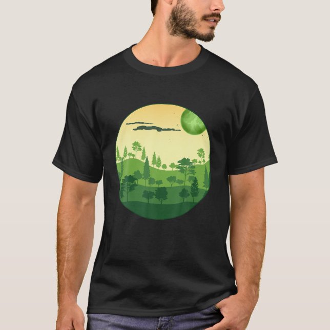 Landschaft Wildnis Natur Bäume Wald T-Shirt (Vorderseite)